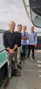 The Smart-Ship Team on board the Bürgenstock with Nikolas Schaal from Shiptec
